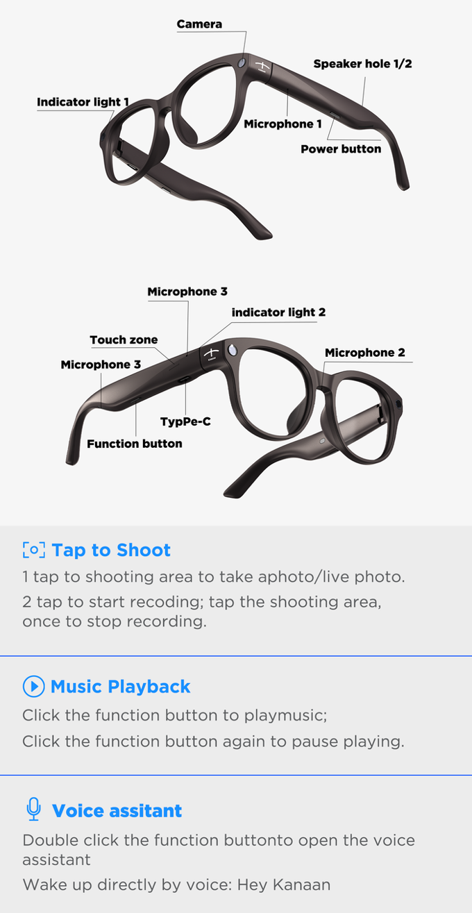 💥KANAAN-K1 Pro: World's Lightest AI Agent Glasses