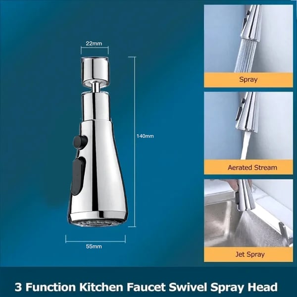 🔥2023 NEW IN! 360° Rotatable -3 Function Kitchen Faucet Spray Head