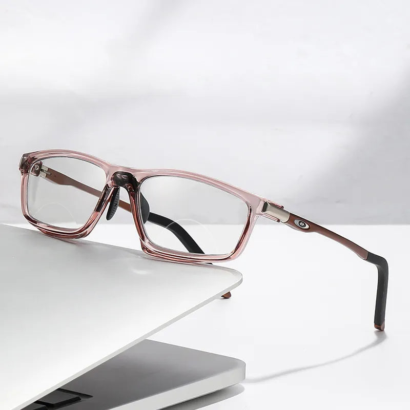 SPORTS OUTDOOR ALUMINUM MAGNESIUM ULTRA-LIGHT COLOR-CHANGING MULTI-FOCAL READING GLASSES