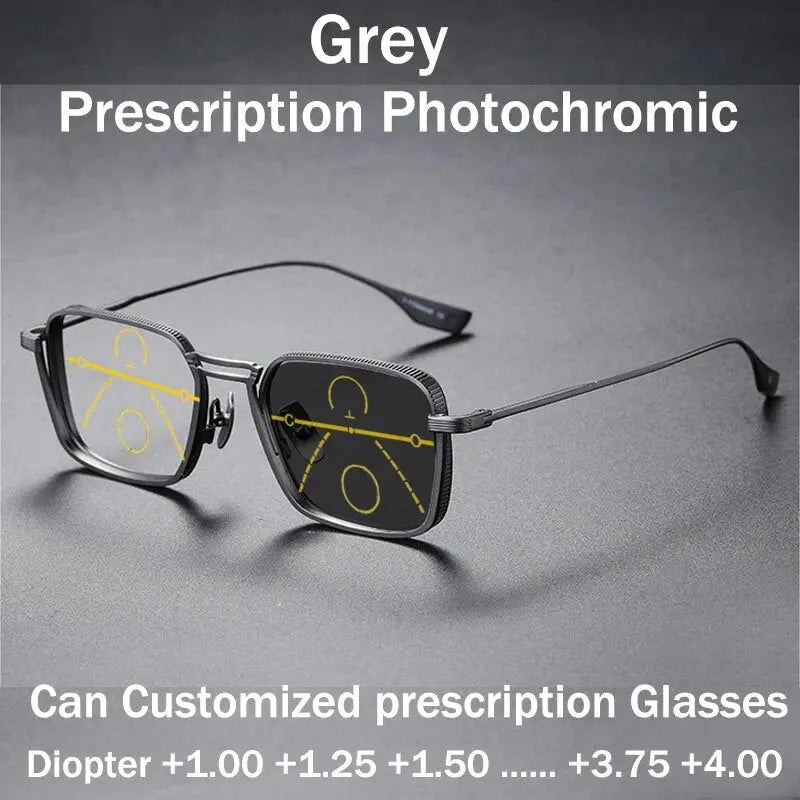 Luxury Titanium Photochromic Multifocal Anti-Blue Light Progressive Reading Glasses🔥HOT SALE 45%🔥