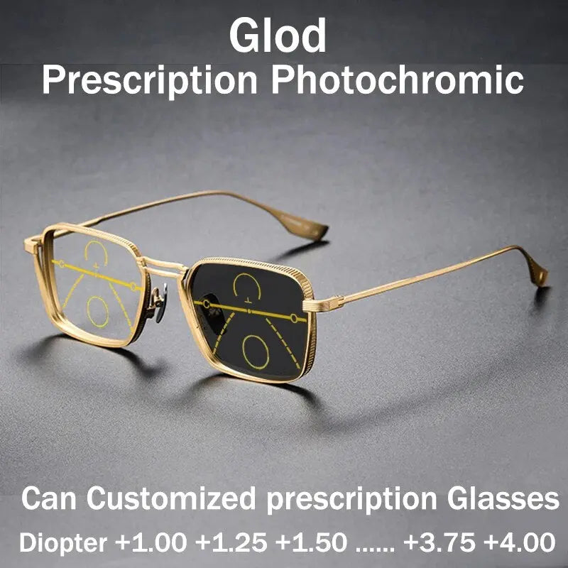 Luxury Titanium Photochromic Multifocal Anti-Blue Light Progressive Reading Glasses🔥HOT SALE 45%🔥