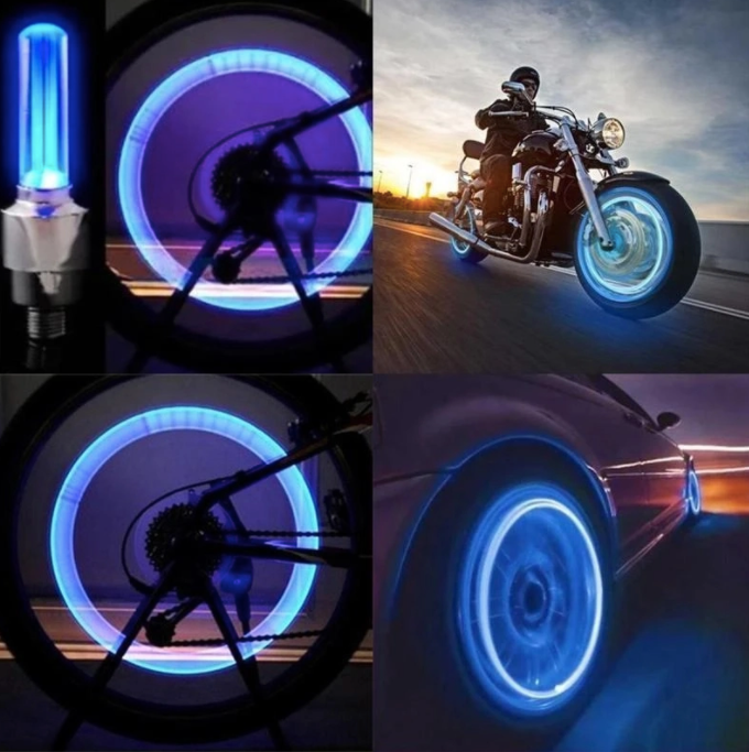 Universal Car/Bike LED Wheel Light【A set of four，Suitable for any car, motorcycle, bicycle】