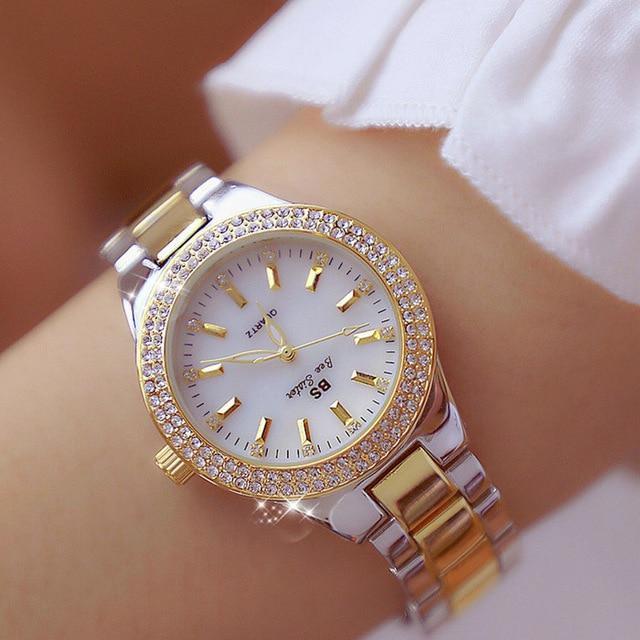 Hombeli [Bee Sister] 2020 Ladies Crystal Diamond Wrist Watch gold silver